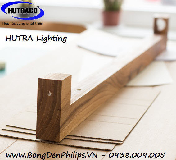 Bộ máng đèn gỗ HUTRA Lighting bóng LEDtube 20W Philips