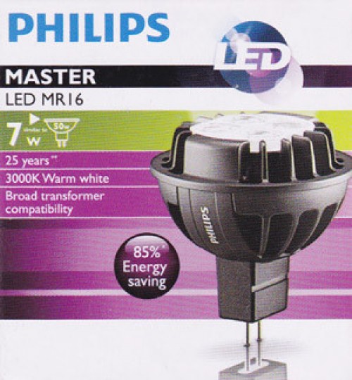 Philips Led light bulbs energy saving - Philips Master LED MR16 bulbs 7W