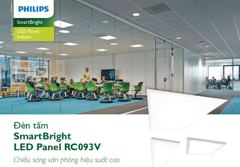  Máng đèn âm trần Led Philips Smart Bright Direct Panel RC093V LED26S/840 PSU W60L60 GM 