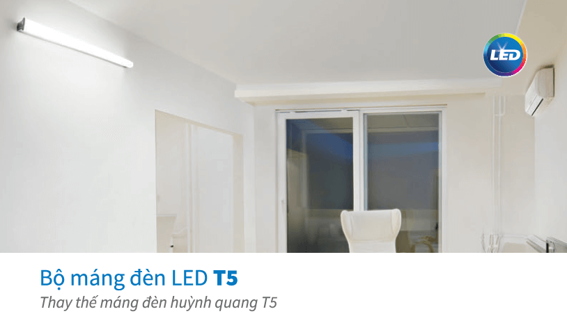 Bộ máng đèn LED Batten T5 Philips BN068C LED12/CW L1200 G2,  1.2m