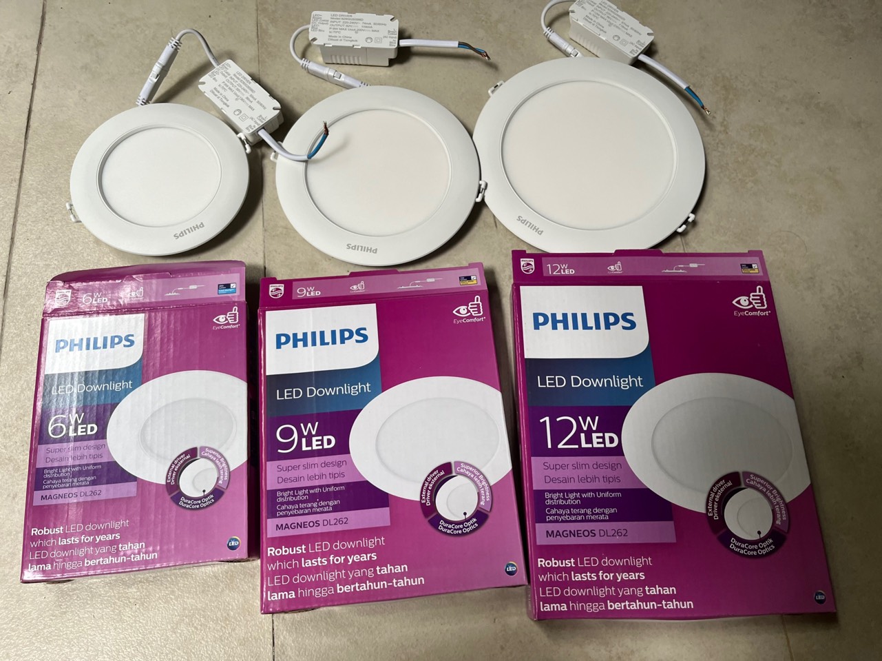 Các sản phẩm đèn Downlight âm trần Led Philips DL262 EC RD 12W D150 W HV SNI 02