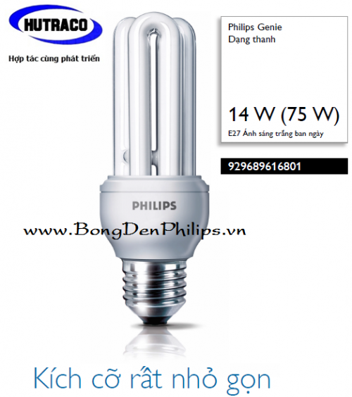 Bóng đèn compact Philips 14W - 3U  Genie
