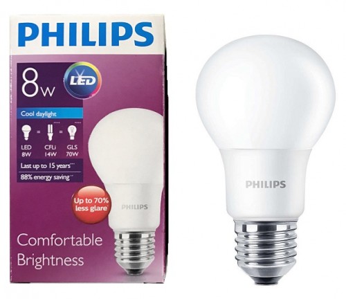 Bóng đèn LEDBulb Philips 8W-100W E27 6500K A60