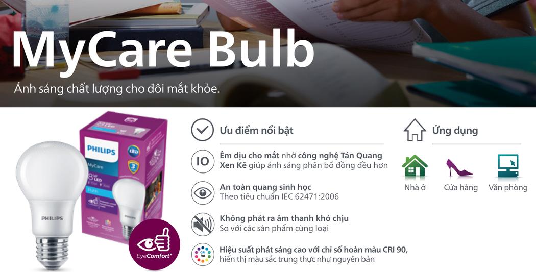 Đặc điểm kỹ thuật Bóng Đèn Led Philips MyCare Bulb EyeComfort Êm Dịu Cho Mắt